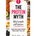 Not all protein is equal infographic showing whole-food proteins compared with protein bars, protein drinks, and other high-protein foods.